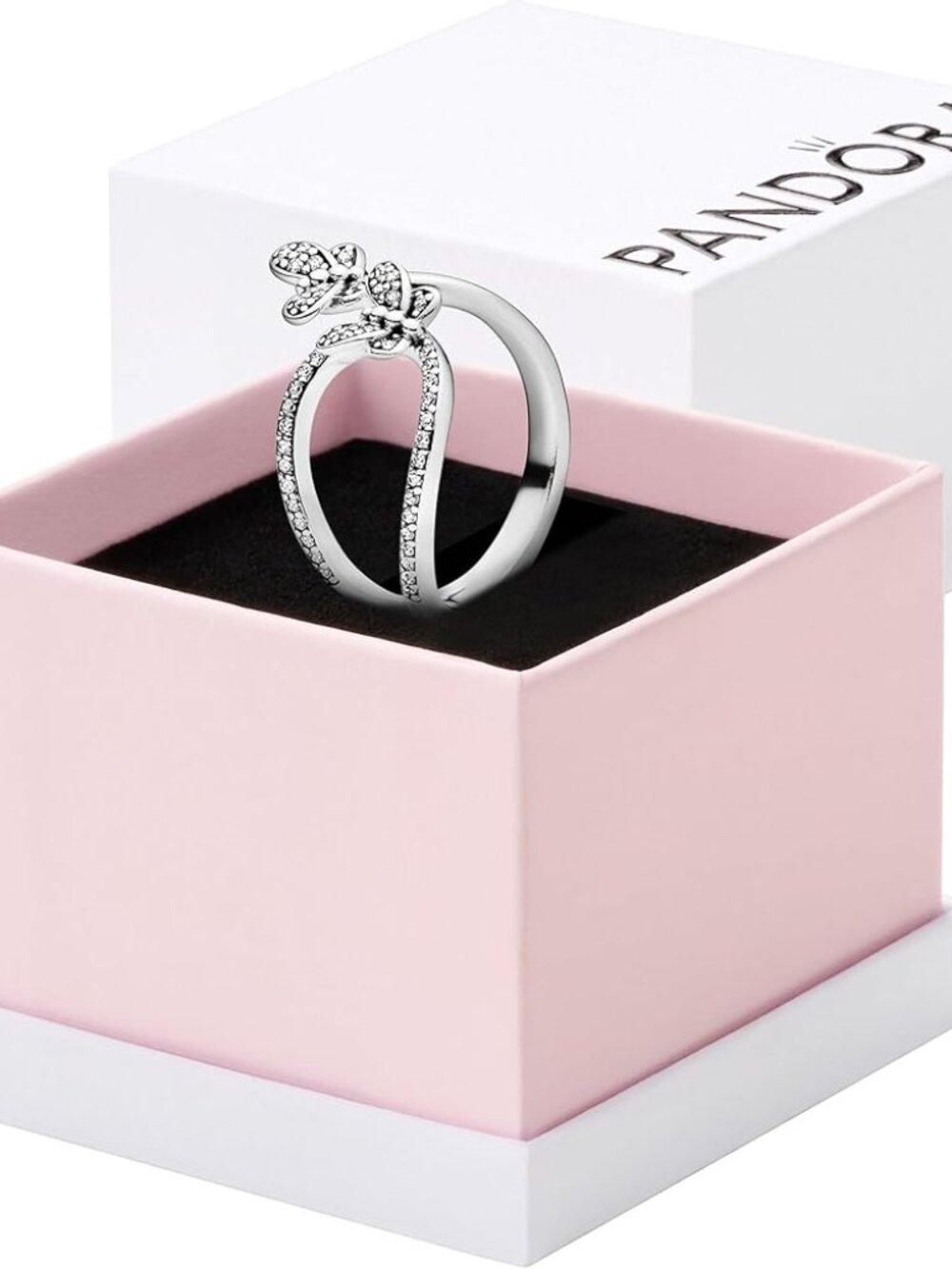 Pandora Sparkling Butterlfy open ring New